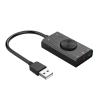2 in 1 External USB Driver-Free Sound Card with LED Indicator for Speaker Microphone Earphone Plug&Play view 1