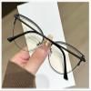 Blue Light Blocking Glasses,Anti Eye Strain UV Cut, Cateye Computer Reading Glasses Metal Frame(Matte black) view 3