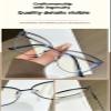 Blue Light Blocking Glasses,Anti Eye Strain UV Cut, Cateye Computer Reading Glasses Metal Frame(Matte black) view 4