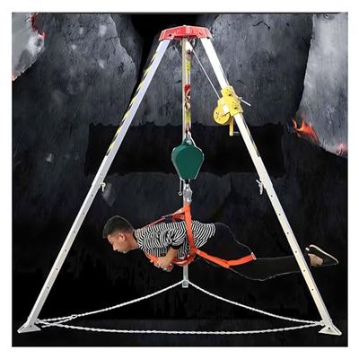Rescue Tripod Heavy Duty Fire Fighting Tripod Confined SpaceRescue Tripod Lifting,Rescue Tripod,Fire Rescue Tripod with 1200lb1800lb2600lb Winch for Confined Space, Lifting and Rescue Equip