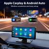 10.26" Wireless CarPlay Screen for Car: 4K Dash Cam & 1080P Backup Camera, Portable Touchscreen Car Stereo for Apple Carplay & Android Auto, GPS Navigation, Mirror Link BT FM Voice Control (ADAS) view 2