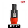 10PCS 4-Pin Speaker Connector Plug, Aviation Aluminum NL4FC Compatible Locking Audio Adapter, Tool-Free Quick Splicing for Speaker, Amplifier, Mixer (Red  10Pcs) view 2
