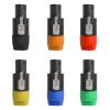 10PCS 4-Pin Speaker Connector Plug, Aviation Aluminum NL4FC Compatible Locking Audio Adapter, Tool-Free Quick Splicing for Speaker, Amplifier, Mixer (Red  10Pcs) view 4