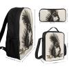 BWQJKUO 3Pcs Skunk Printed Backpack for Lightweight High-capacity Backpack With Lunch Bag Pencil Bags view 2