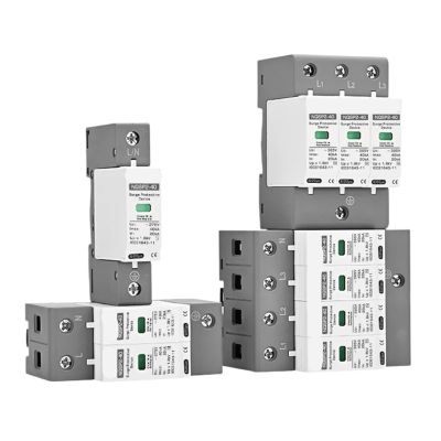 CWCKDJDH AC SPD AC275V 385V Surge Protector 1P 2P 3P 4P 20KA 40KA 60KA Arrester Single Three Phase Household Ground Protecti