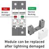 CWCKDJDH AC SPD AC275V 385V Surge Protector 1P 2P 3P 4P 20KA 40KA 60KA Arrester Single Three Phase Household Ground Protecti view 3
