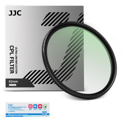 JJC 62mm Ultra Low Reflectivity CPL Filter with 44 Multi-Coated, Nitto True Color Polarizer Lens Filter Circular Polarizing for Camera Lenses, Glare Control, Contrast Increase, Color Enhancing