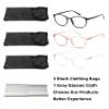 FoxMook 3-Pack Blue Light Blocking Glasses Round Women Men Computer Glasses Anti Eye Strain/UV/Glare Gaming Glasses, Black Pink Clear view 2