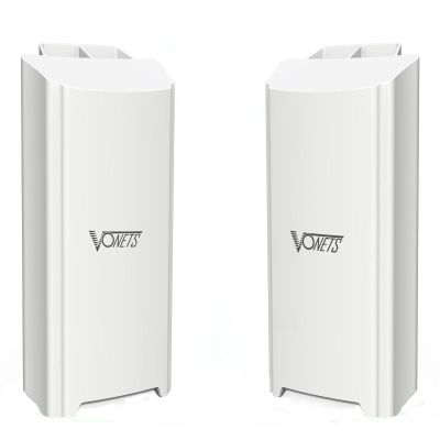 Vonets 1800Mbps Point-to-Point Wireless Bridge, 2KM Range, 5.8G WiFi Extender, Dual Gigabit Ports, PoE or DC Powered, IP65 Weatherproof, Outdoor, Building (2)