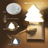 LED Night Light Christmas Tree Lights Plug Into Wall [2 Pack] with Manual On-Off, Dimmable Nightlights Warm/White Wall Art for Home Decor Bathroom Hallway Bedroom Kids Room Apartment, White view 4