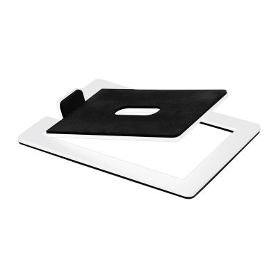 2 Pcs Speaker Bracket Enhance Spatial Sound Effects and Shock Absorption, for Tabletop Audio Support and Computer Speakers Stand(Solid White)