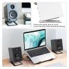 2 Pcs Speaker Bracket Enhance Spatial Sound Effects and Shock Absorption, for Tabletop Audio Support and Computer Speakers Stand(Solid White) view 3