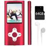 64GB MP3 Player,1.8 inch Screen Portable Music Player with Build-in Speaker/Photo/Video Play/FM Radio/Voice Recorder/E-Book Reader,Earphones/USB Included view 1