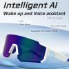 Yihou Smart Glasses Bluetooth Sunglasses Cycling Glasses with Open Ear Speaker Answer Calls for Outdoor Activities Clear view 2