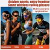 Yihou Smart Glasses Bluetooth Sunglasses Cycling Glasses with Open Ear Speaker Answer Calls for Outdoor Activities Clear view 4