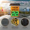 DUXMM 20"x27"/24"x35" Solar Powered Radar Speed Sign,Rust Proof Aluminum Radar Speed Detector with Accessories,for Roadway Safety, with Accessories Orange-20 x27 view 4