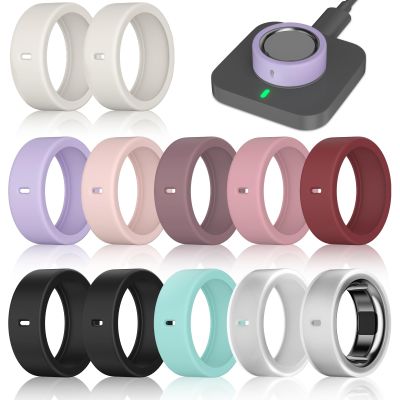 12 Pack Ring Cover Compatible with Oura Ring Gen 4/4 Ceramic, Oura Ring Gen 3 Horizon/Heritage, Surport Charging with Cover on, Anti-Scratch Elastic Silicone Rings Protector for Men Women Working Out