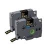 12mm Satin Ribbon RG34 RN34 RC34 RN31 R334 Compatible with Brother TZe Replacement Laminated with PT-D220/D210/H110/D200/D400/1280/D610BT & 100+ P-Touch Models (2,Gold on Black) view 1