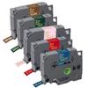 5 Pack 12mm Satin Ribbon RG34 RN34 RC34 RN31 R334 Compatible with Brother TZe Replacement Laminated with PT-D220/D210/H110/D200/D400/1280/D610BT & 100+ P-Touch Models (1,Black on Pink) (Set A) view 1