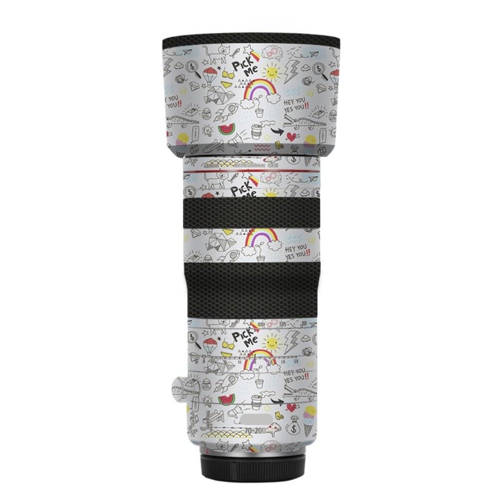 New 70-200 2.8 Z Camera Skin Wrap Lens Skins Protector Anti-Scratch Coat Wrap Cover Sticker for Canon New RF 70-200mm F2.8 L is USM Z(Cute Cartoon)