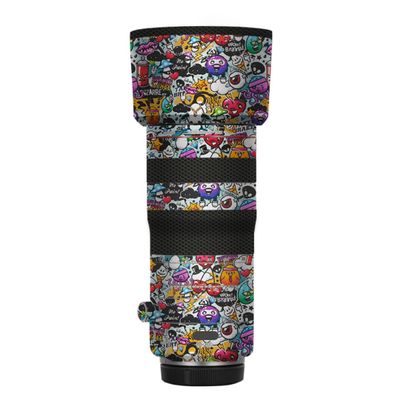 New 70-200 2.8 Z Camera Skin Wrap Lens Skins Protector Anti-Scratch Coat Wrap Cover Sticker for Canon New RF 70-200mm F2.8 L is USM Z(Graffiti White)