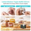 12mm 0.47 Black on White/Clear Label Maker Tape for PT-D220 D210 H110 H111 D200 D400 1280 D610BT Refills, 9 Pack view 3