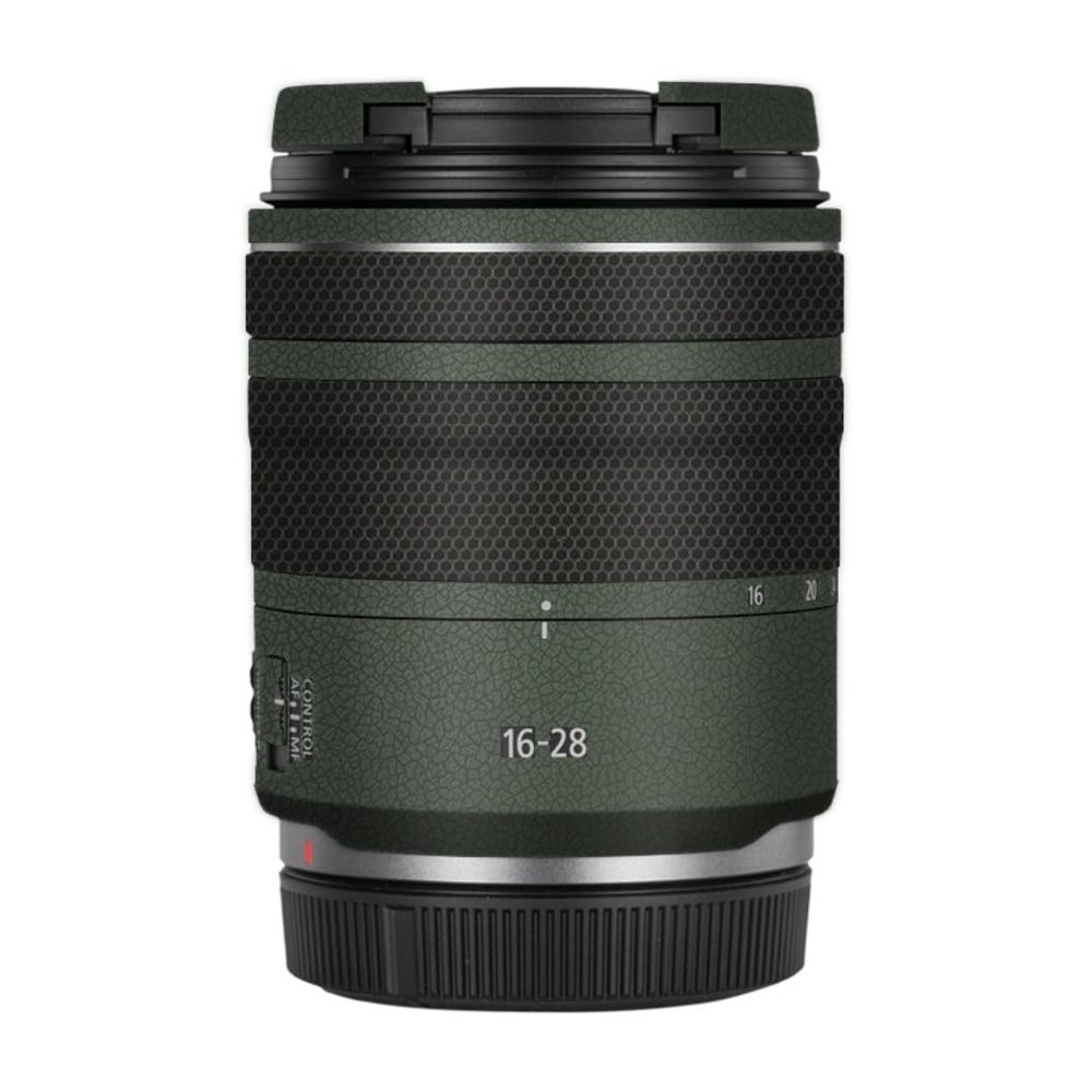 RF 16-28 2.8 Camera Lens Skin Anti-Scratch Sticker for Canon RF 16-28mm F2.8 is STM Vinyl Protective Film Decals(Leather Green)