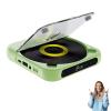 Portable Bluetooth-Compatible CD Player, 2025 New CD Player with Hi-Fi Sound, Wireless & Wired Playback, Rechargeable Small CD Players for Travel, Home, Car (Green) view 1