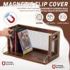 Jetec 2 Set Metal & Wooden DVD Storage Box Movie Holder Shelf Tape Display Racks with Carrying Handles, Organizer Shelf for Video Game Cases, CDs, Each Set Can Store Up to 26 Pcs DVDs view 3