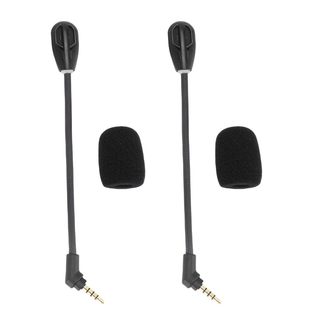 CHEOTIME 2Pcs Replacement Microphone, Noise Canceling Detachable Mic with 3.5mm Plug for Flight S Headsets, Gaming Headset Mic Replacement Boom