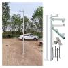 HAIXHX Roadsides Surveillance Camera Post, Metal Segmented Security Camera Mount Pole Bracket, for School Backyard Porch Patio Walkway Highway(2 Sections 8.2ft/2.5m)