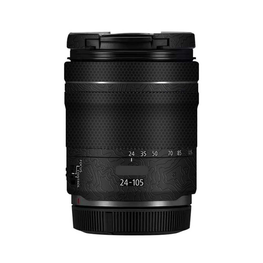 24-105 4-7.1 Anti-Scratch Camera Lens Sticker for Canon RF 24-105mm F4-7.1 STM Wrap Protective Film Protector Skin Cover(Contour Black Glossy)
