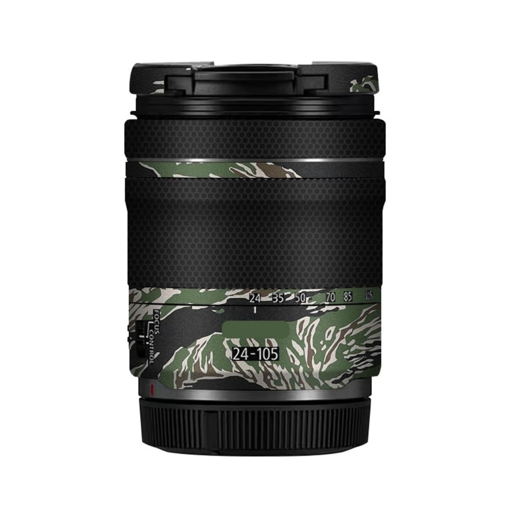 24-105 4-7.1 Anti-Scratch Camera Lens Sticker for Canon RF 24-105mm F4-7.1 STM Wrap Protective Film Protector Skin Cover(Tiger Stripe Camo)