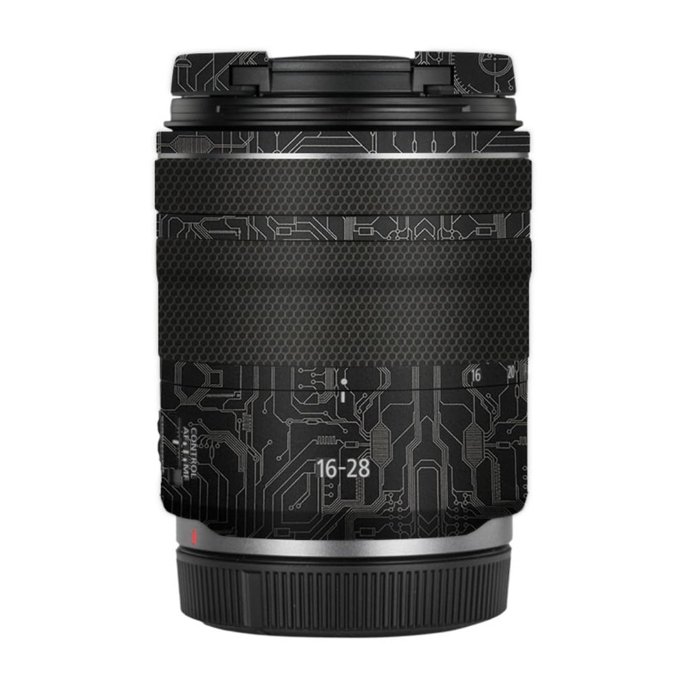 RF 16-28 2.8 Camera Lens Skin Anti-Scratch Sticker for Canon RF 16-28mm F2.8 is STM Vinyl Protective Film Decals(Circuit Titanium)