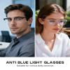 Perfectmiaoxuan Blue Light Blocking Glasses,Computer/Gaming/Screen Glasses for Women or MenAnti Blue Light & UV view 2