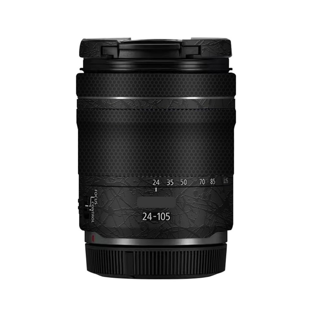 24-105 4-7.1 Anti-Scratch Camera Lens Sticker for Canon RF 24-105mm F4-7.1 STM Wrap Protective Film Protector Skin Cover(Splash Ultra Black)