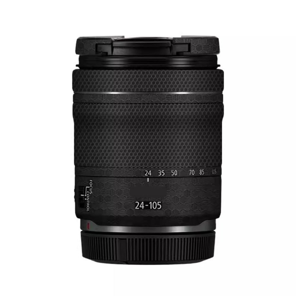 24-105 4-7.1 Anti-Scratch Camera Lens Sticker for Canon RF 24-105mm F4-7.1 STM Wrap Protective Film Protector Skin Cover(Honeycomb Black)