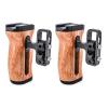 Ergonomic Wood Handgrip Cold Shoe Extension Handle For Camera Stabilization And Fill Light Accessory Mounting Side Handle view 3