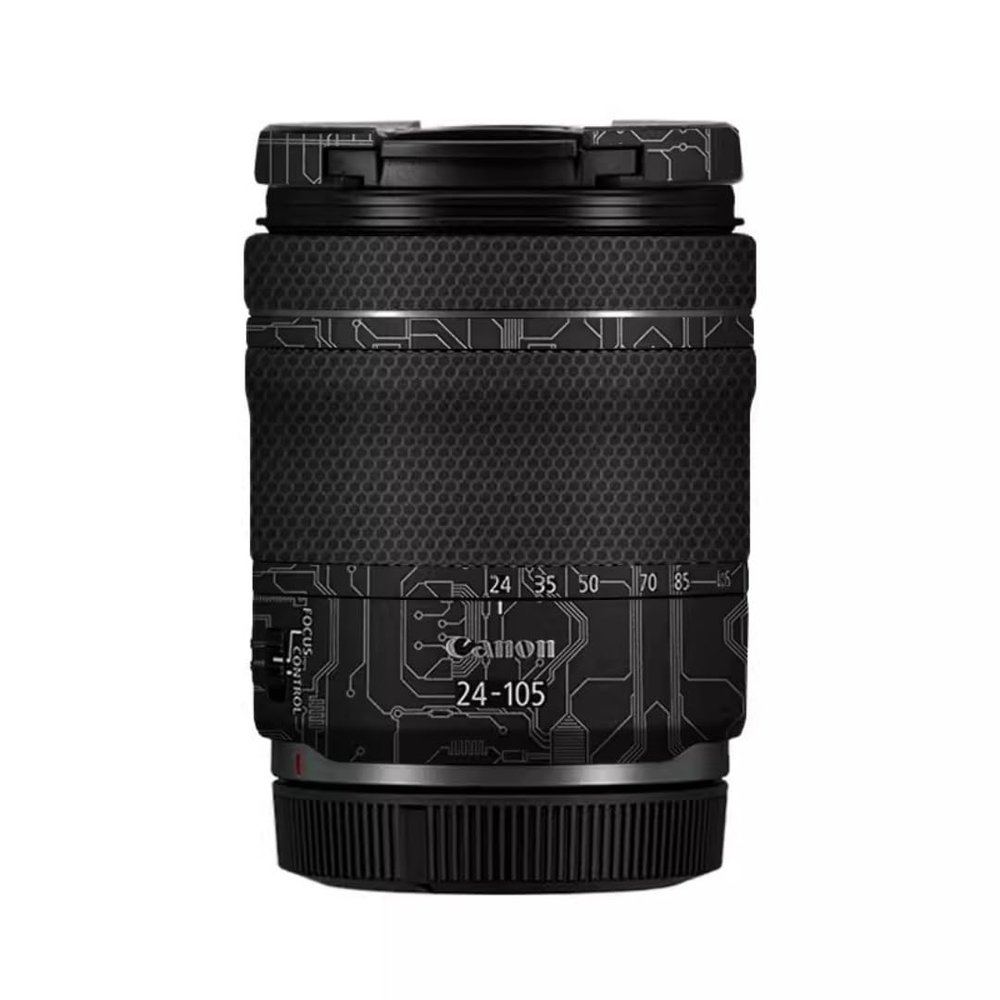 24-105 4-7.1 Anti-Scratch Camera Lens Sticker for Canon RF 24-105mm F4-7.1 STM Wrap Protective Film Protector Skin Cover(Circuit Titanium)