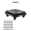 2 Tier Subwoofer Isolation Stand for Floor with Wheels,Wood Speaker Isolation Feet Platform for Home Theater Studio(Teak,40x45cm) view 3