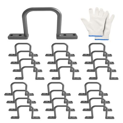25 Pcs 2 Inch Distribution Rings Aluminum D Ring for Sorting Out Electric Cables, Cable Management, for Commercial and Residential Use, Silver, with A Pair of Gloves