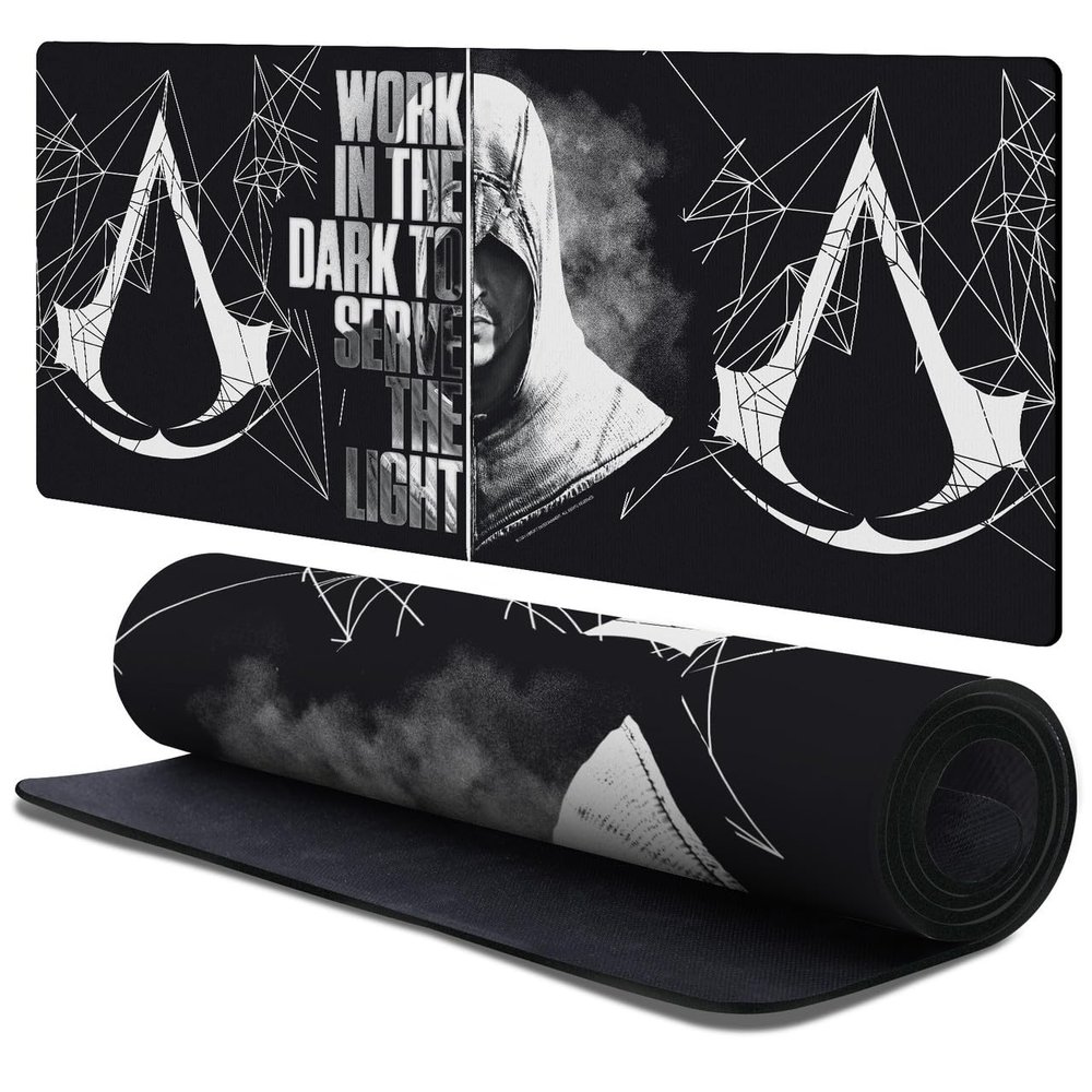 Head Case Designs Officially Licensed Assassin's Creed Half Legacy Typography 37.4 x 15.75 x 0.16 inches (900 x 400 mm) - XL Gaming Office Desk PC Keyboard Mouse Mat Pad