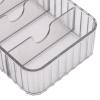 2-Pack Clear Stackable Cable Management Box,7 Compartments Cord Organizer with 20 Wire Ties | Acrylic Electronics Desk Organizer for Home Office view 3