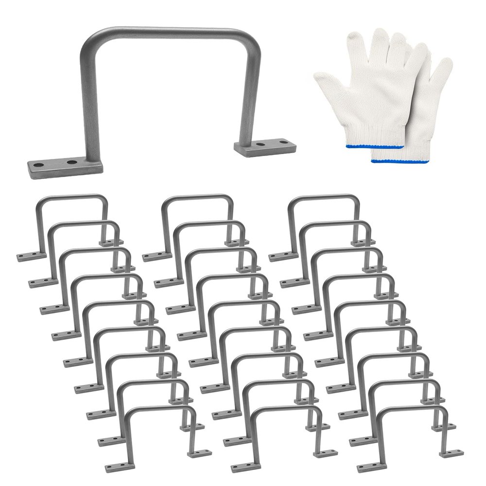 25 Pcs 3 Inch Distribution Rings Aluminum D Ring for Sorting Out Electric Cables, Cable Management, for Commercial and Residential Use, Silver, with A Pair of Gloves