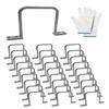 25 Pcs 3 Inch Distribution Rings Aluminum D Ring for Sorting Out Electric Cables, Cable Management, for Commercial and Residential Use, Silver, with A Pair of Gloves view 1