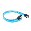 HYAGBCOP High Speed 20in 50CM SATA 3.0 III 6Gb/s HDD Data Cable Cord 6Gbs PC Hard Disk Drive Clear Blue Cable Connector view 2