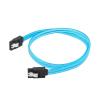 HYAGBCOP High Speed 20in 50CM SATA 3.0 III 6Gb/s HDD Data Cable Cord 6Gbs PC Hard Disk Drive Clear Blue Cable Connector view 4