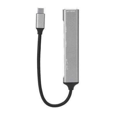 Yoidesu USB C Hub 5 in 1 Laptop Docking Station Type C Adapter with SD/TF Card Reader 3 USB Ports for Wins OS (Black)