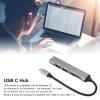 Yoidesu USB C Hub 5 in 1 Laptop Docking Station Type C Adapter with SD/TF Card Reader 3 USB Ports for Wins OS (Black) view 2