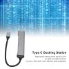 Yoidesu USB C Hub 5 in 1 Laptop Docking Station Type C Adapter with SD/TF Card Reader 3 USB Ports for Wins OS (Black) view 3